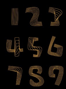数字线条