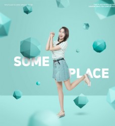 海外购物韩国美女海报