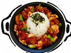 韩国菜鸡肉拌饭
