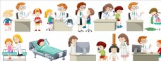 医院广告卡通儿童看病