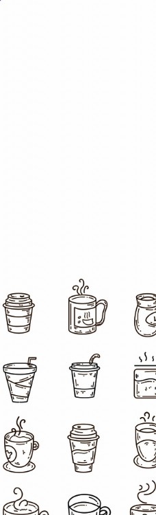 咖啡可可AI矢量可编辑杯子咖啡杯子图标