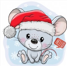 卡通圣诞 老鼠