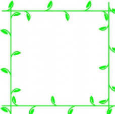 绿色叶子绿叶边框矢量素材