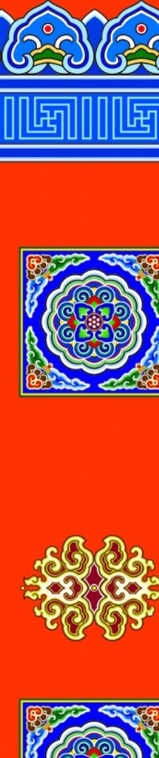 中国风设计藏族花纹图案