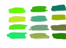 绿色油画颜料分层色块