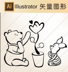 卡通剪纸 动物剪纸 简洁手绘