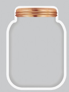 金属造型直立袋瓶子造型金属瓶盖矢量