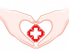 @世界世界红十字会之爱心手势与红十字