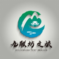 九联坊文旅logo样机