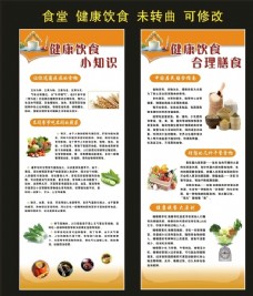 绿色蔬菜食堂文化健康饮食宣传海报