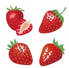 失量卡通手绘草莓