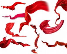 中国风设计红绸带