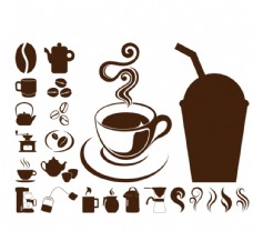 咖啡杯咖啡元素饮品