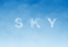 天空的云彩PS打造天空中的云彩文字效果