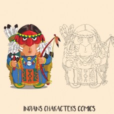卡通印第安人