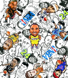 星星卡通NBA球星科比