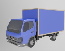 蓝色小货车3d模型