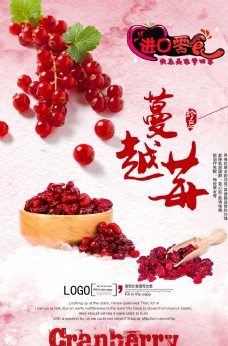 西饼零食蔓越莓促销海报