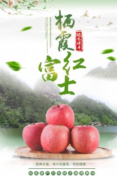 进口蔬果清新苹果健康水果海报