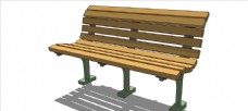 草图大师模型公园长椅椅子凳子长凳