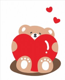 爱心小熊