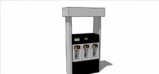 3D加油站加油站素材加油箱