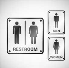 女性男女卫生间图标设计