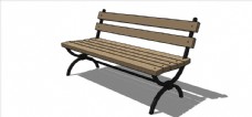 草图大师模型长凳长椅桌子凳子公园椅