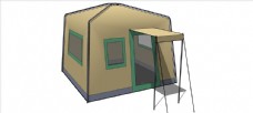 草图大师模型帐篷