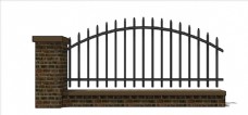草图大师模型铁栏铁门围栏院子素材
