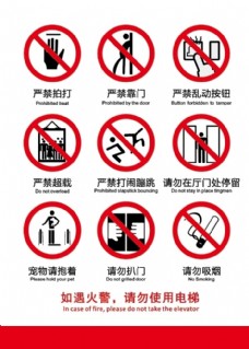 超跑电梯安全警示标志