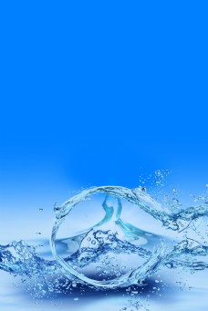 蓝色背景饮水机背景送水背景