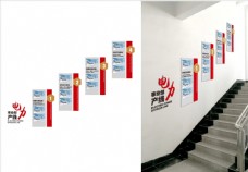 企业文化楼梯文化墙