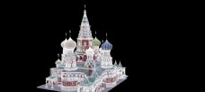 草图大师模型教堂城堡