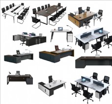 3D模型办公桌免抠