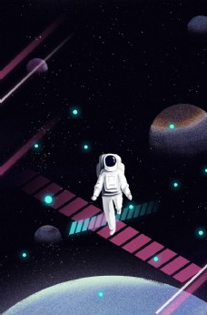 宇航员插画