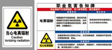 警告当心电离辐射危害告知警示牌