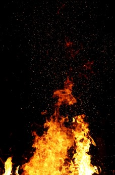 篝火火焰素材黑背做字背景