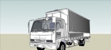草图大师模型中型卡车货车模型