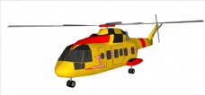 救援直升飞机模型
