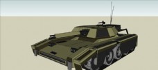 草图大师模型机炮坦克模型