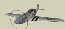 野马p51飞机模型