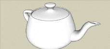 白瓷茶壶模型