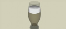 啤酒杯玻璃杯模型
