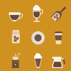 咖啡杯矢量咖啡元素图标