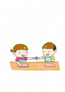 可爱卡通儿童手绘小朋友手工课