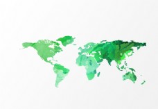 星光地图世界绿色星空光点科技海报