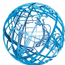 科技世界世界圆形圆球框架蓝色科技立体