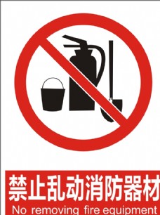 禁止乱动消防器材
