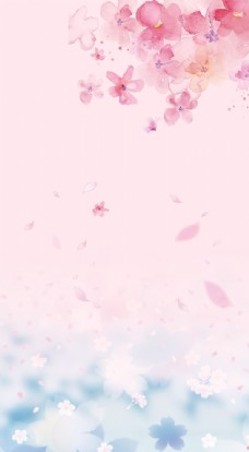梦幻粉色花瓣背景
